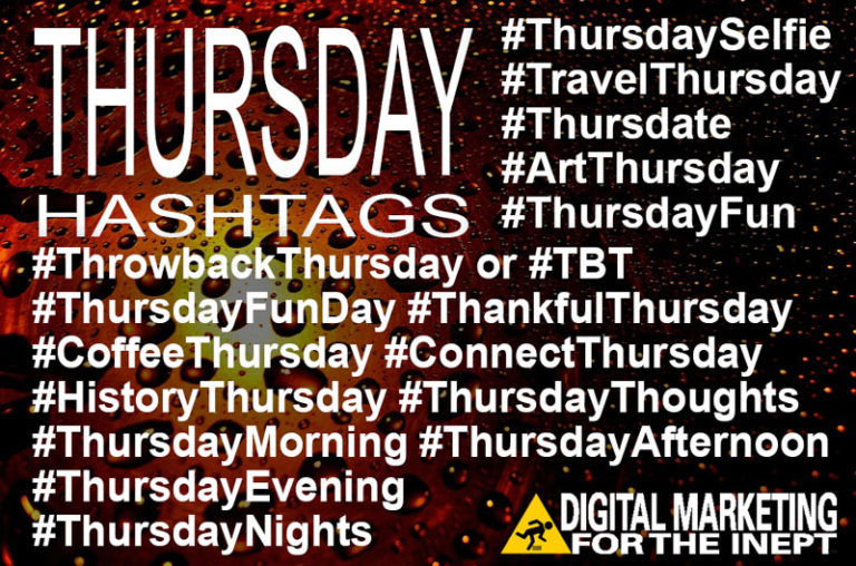 Thursday Hashtags For Use In Your Social Media Postings